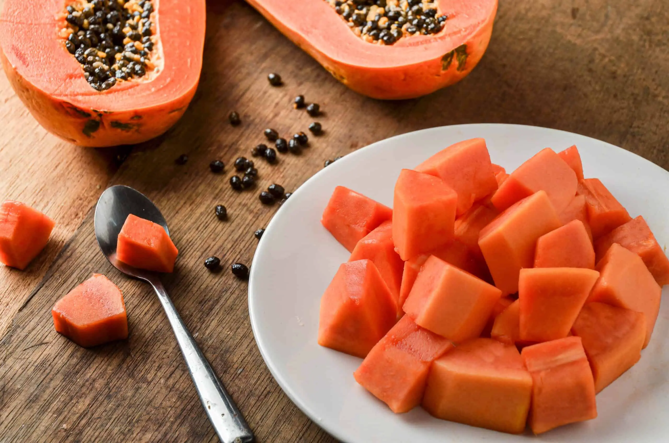 How To Cut a Papaya and How to Eat It: Step By Step