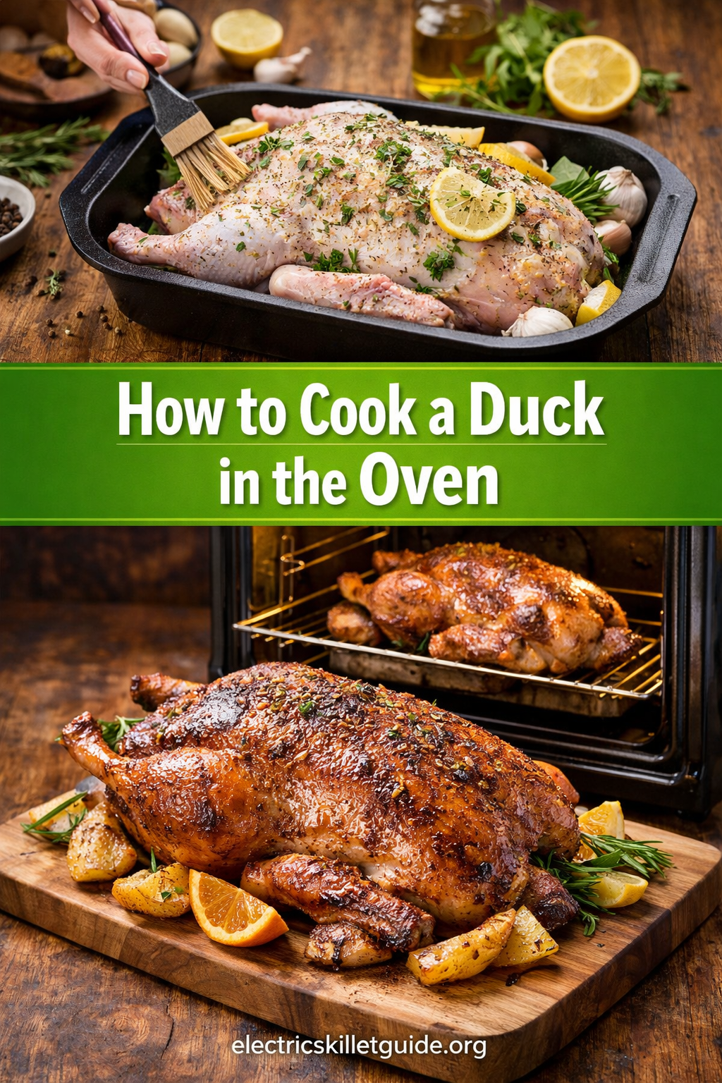 How to cook a whole duck in the oven