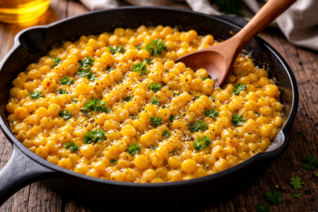 Honey Butter skillet corn recipe