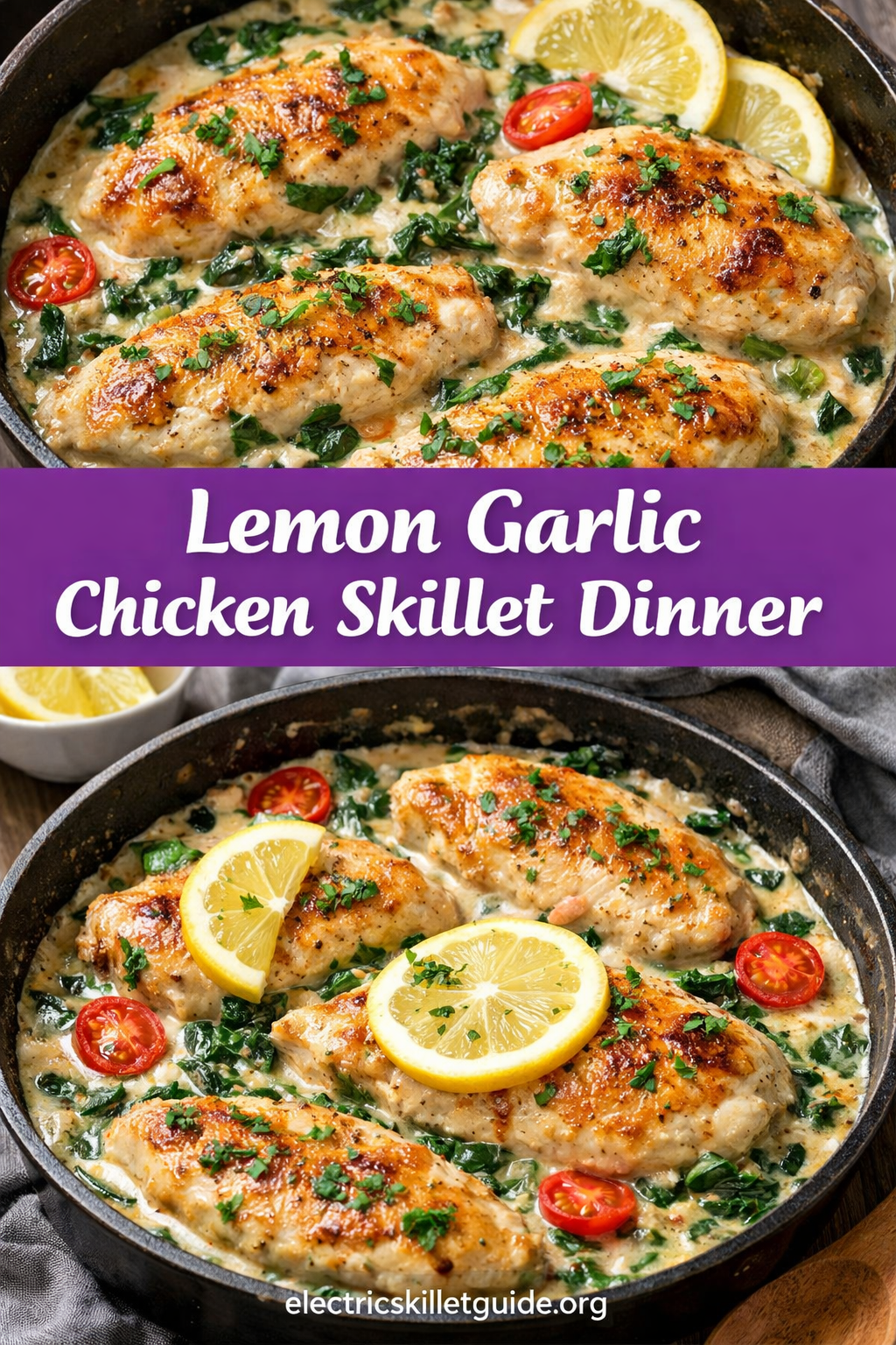 lemon garlic chicken skillet dinner recipe