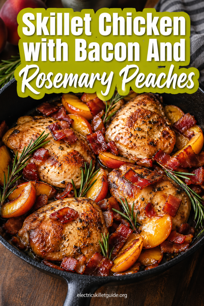 chicken skillet with Bacon and Rosemary Peaches