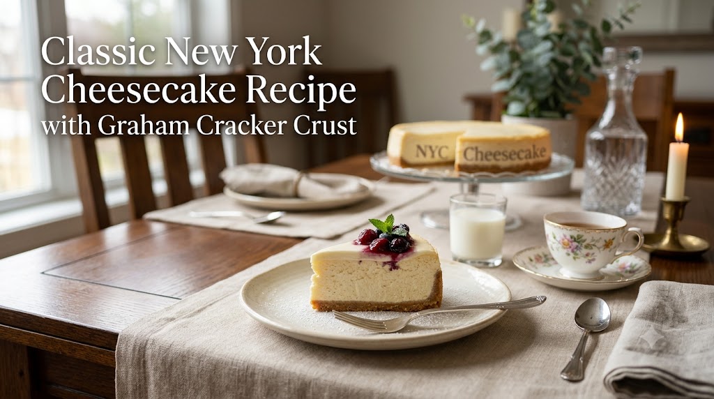 Classic New York Cheesecake Recipe with Graham Cracker Crust