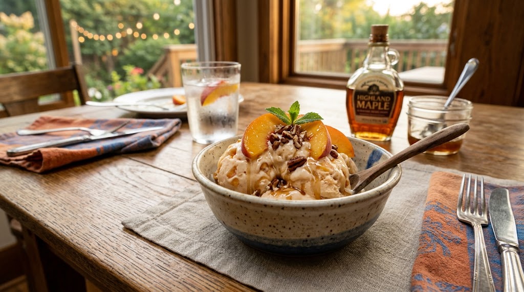 Peach Maple ice cream