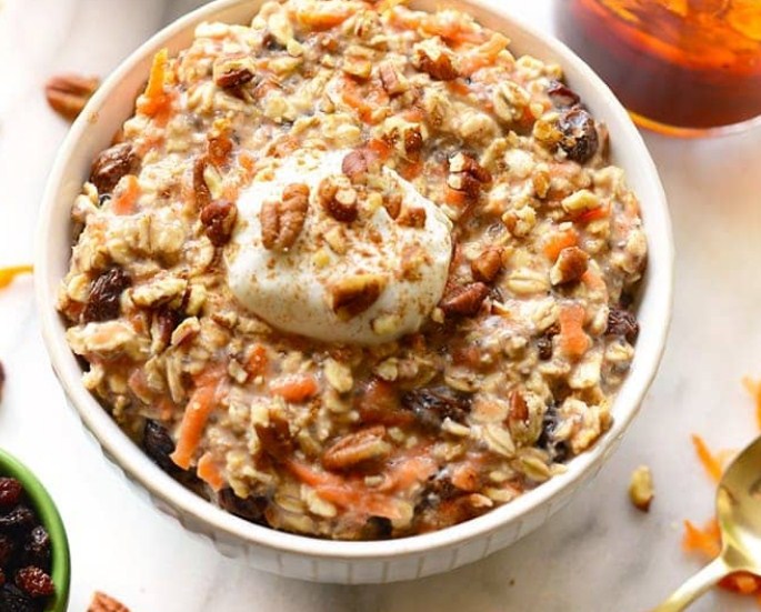 carrot cake overnight oats reciperecipe