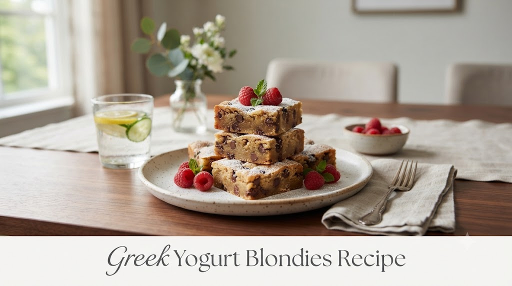 Greek yogurt blondies recipe