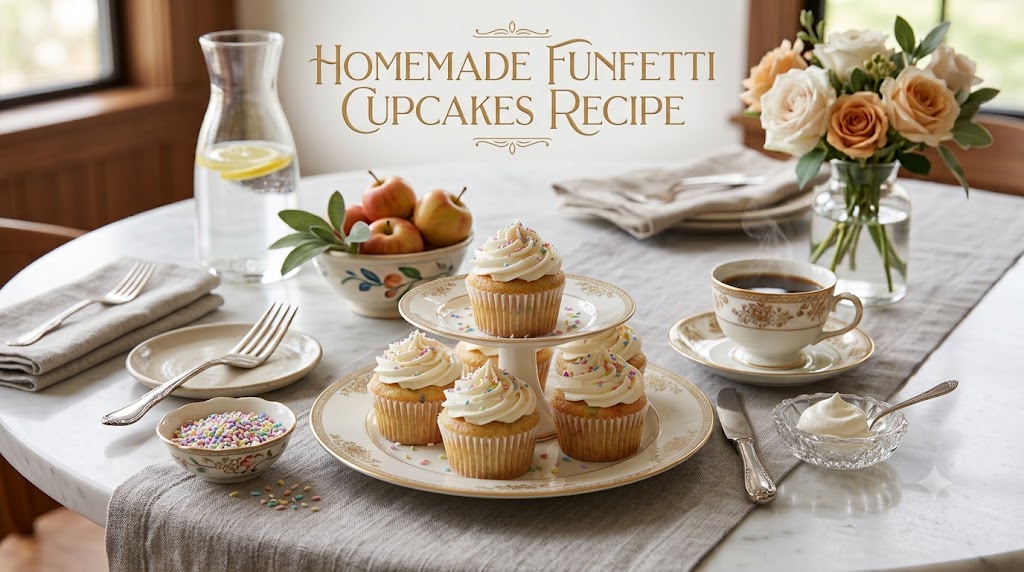 Homemade funfetti cupcakes recipe