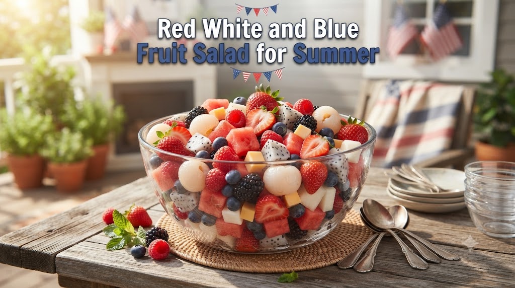 Red White and Blue Fruit Salad for Summer