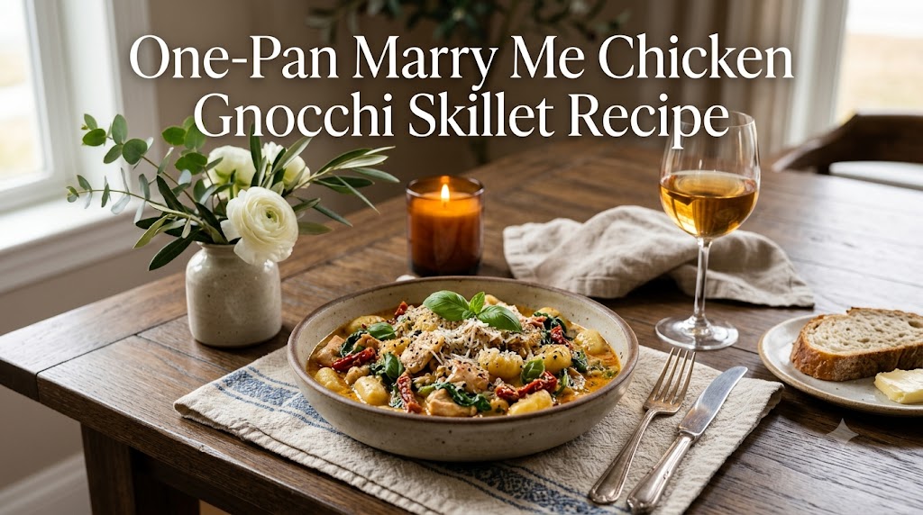 One-Pan Marry Me Chicken Gnocchi Skillet Recipe One-Pan Marry Me Chicken Gnocchi Skillet Recipe