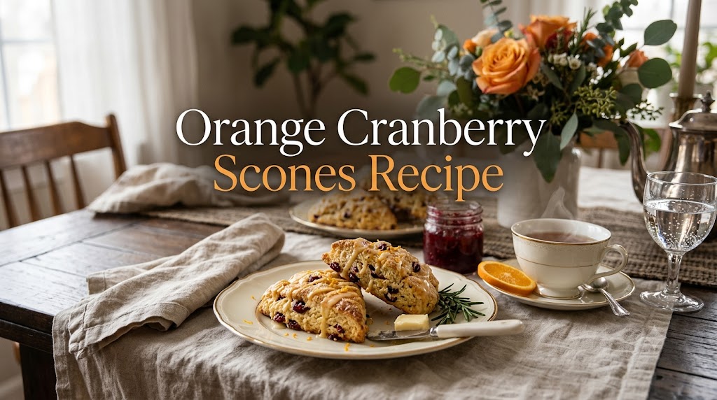 Easy Orange Cranberry scones recipe