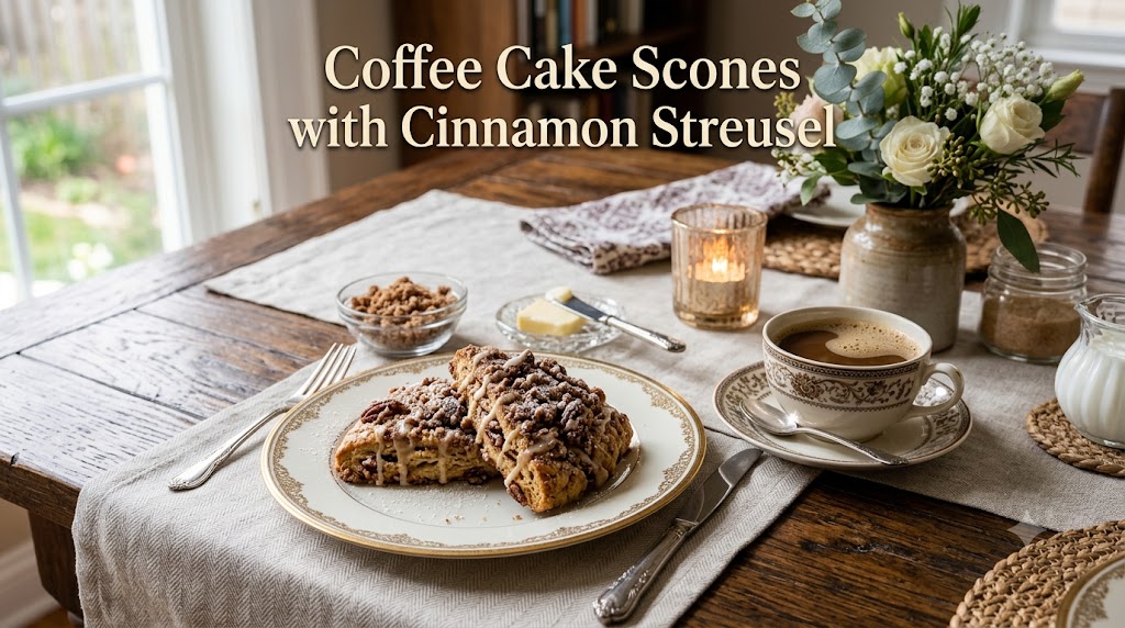 Coffee Cake Scones with Cinnamon Streusel