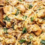 creamy chicken orzo skillet