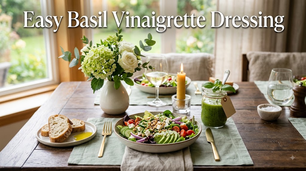 Easy Basil Vinaigrette Dressing