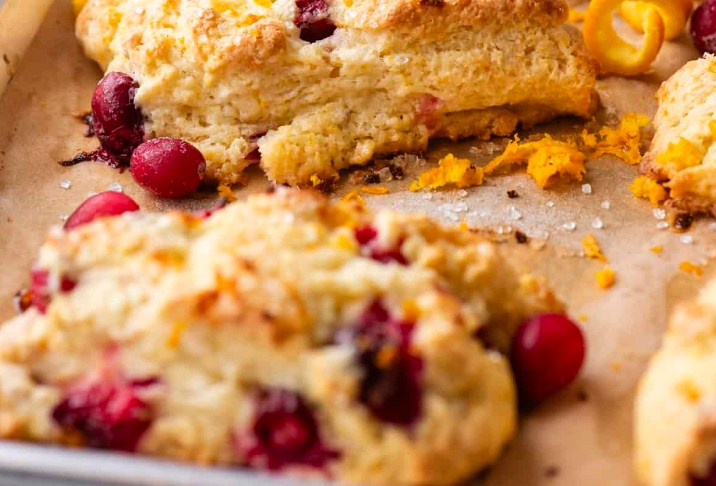 easy cranberry orange scones