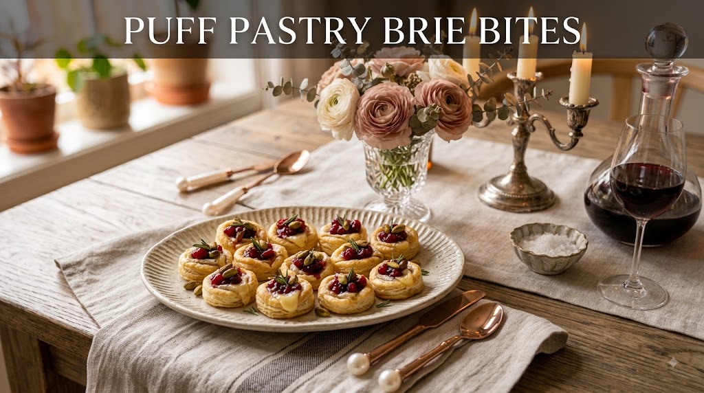 Puff Pastry Brie Bites Recipe