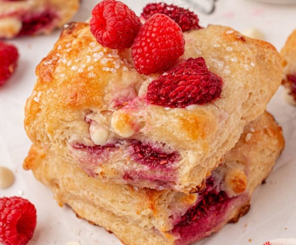 Raspberry White Chocolate Scones
