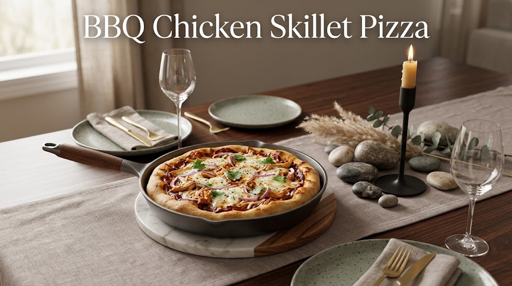 BBQ Chicken Skillet Pizza