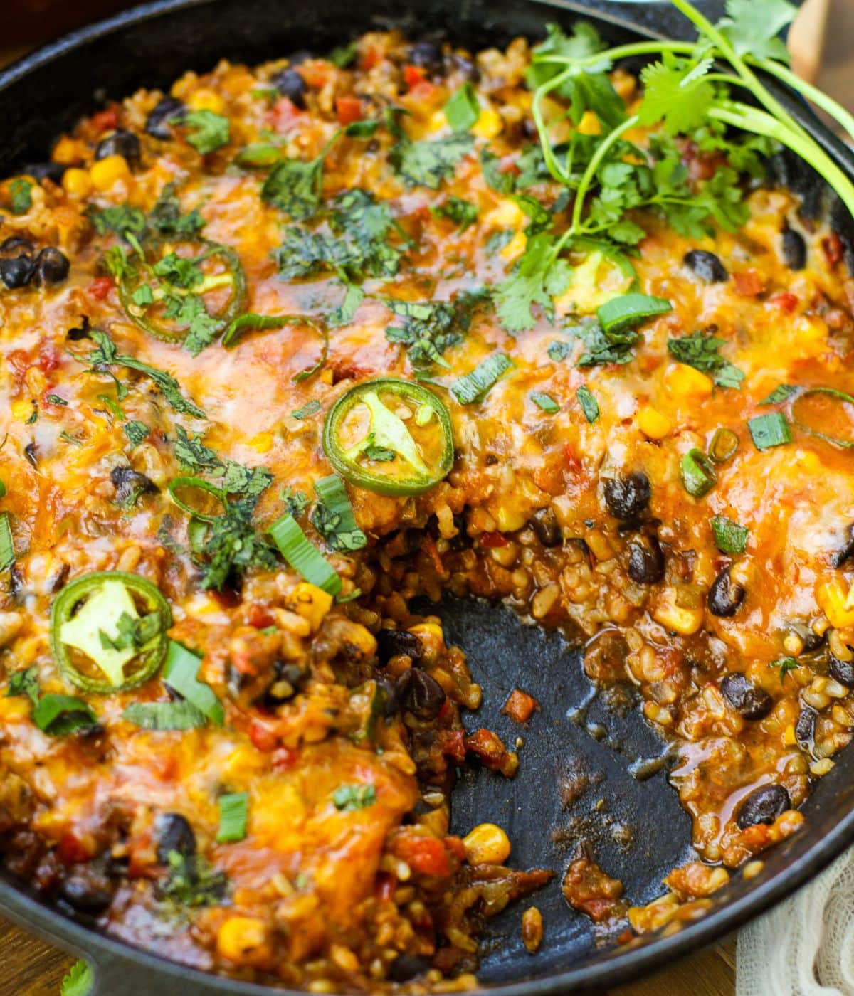 easy bean burrito skillet