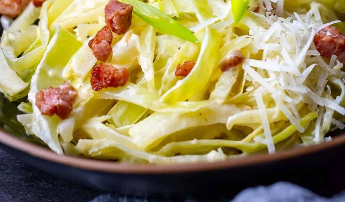 cabbage alfredo skillet