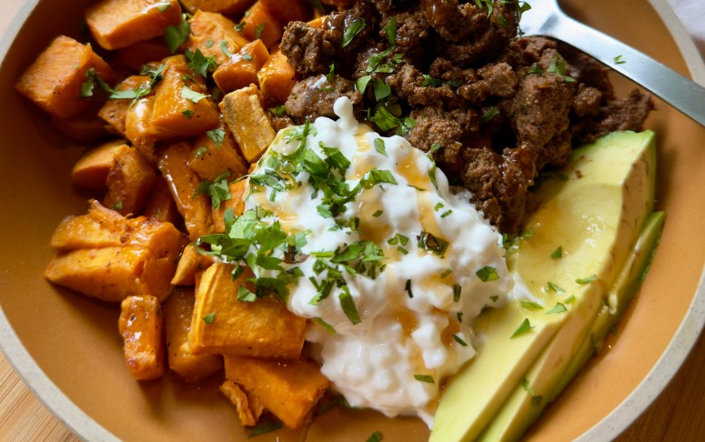 Ground Beef Hot Honey Bowl