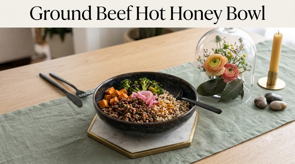 Ground Beef hot Honey Bowl