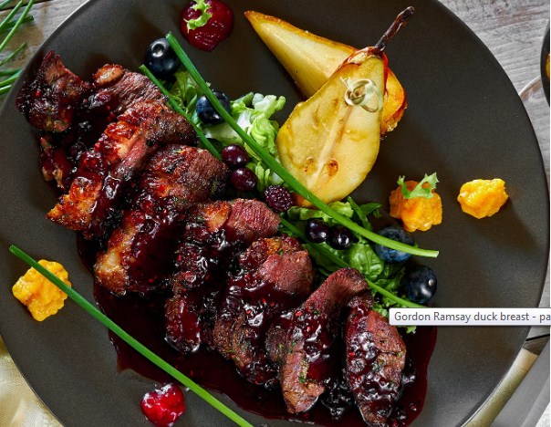 Gordon ramay-style duck breast
