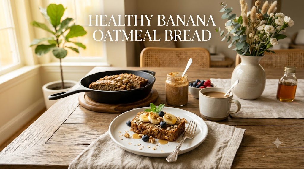 Healthy Banana Oatmeal Bread Recipe